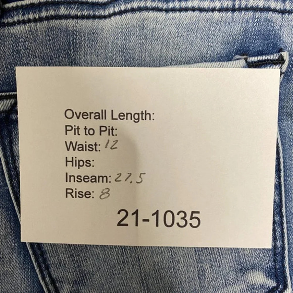 KanCan Distressed Skinny 3/25 Dark Wash Jeans - Picture 6 of 6